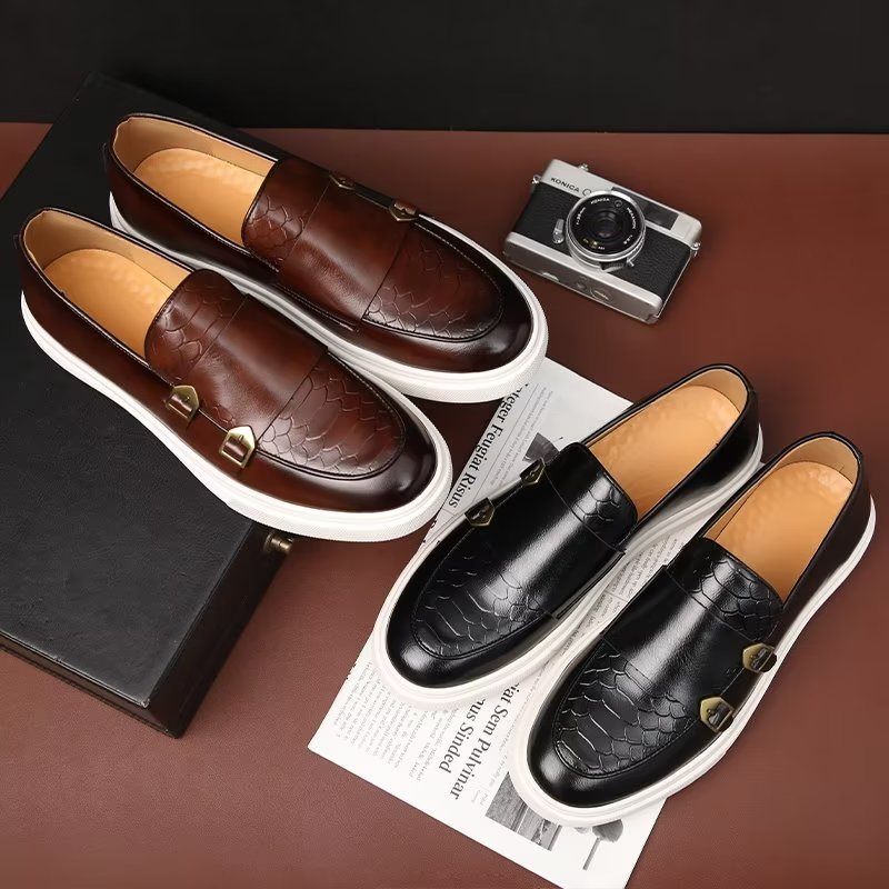 Muške Cipele Za Slobodno Vrijeme Elegantne Tenisice S Platformom - Crna