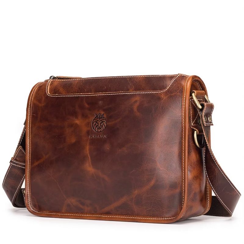 Muške Torbe Na Rame Elite Navigator Leather Tote - Smeđa