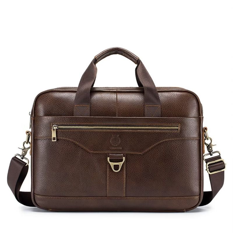 Muške Torbe Na Rame Metropolitan Prestige Leather Bag - Smeđa