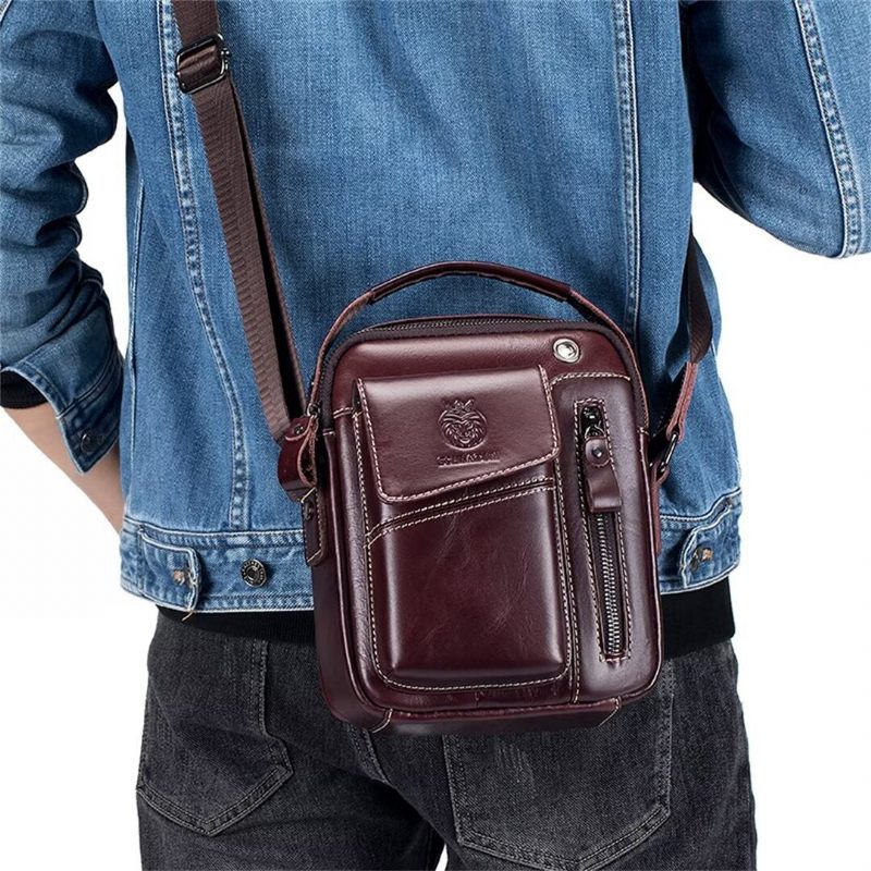 Muške Torbe Na Rame Regal Urbanite Leather Satchel - Crna